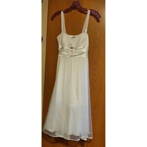 Speechless Ivory White Glitter Homecoming Formal Strapless Dress Size 3 NWT
